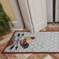 Break of Day Rooster Hooked Runner Rug