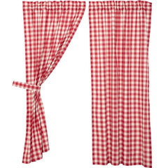 Annie Buffalo Check 63" Panel Set - Red