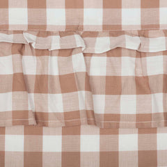 Annie Buffalo Check Ruffled 63" Panel Set - Portabella
