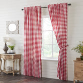 Annie Buffalo Check 96" Panel Set - Red