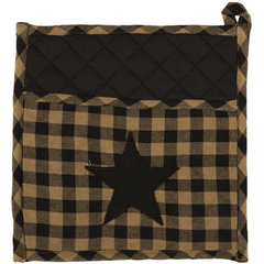 Black Star Pot Holder Set of 2