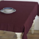 Burlap Merlot Rectangle Tablecloth