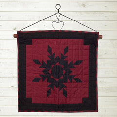Black Feathered Star Quilt Block