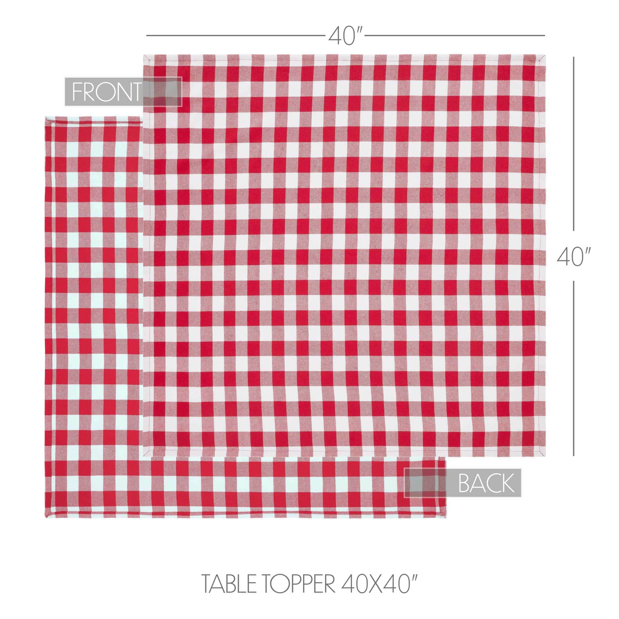 Annie Buffalo Check Red Table Topper
