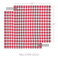 Annie Buffalo Check Red Table Topper