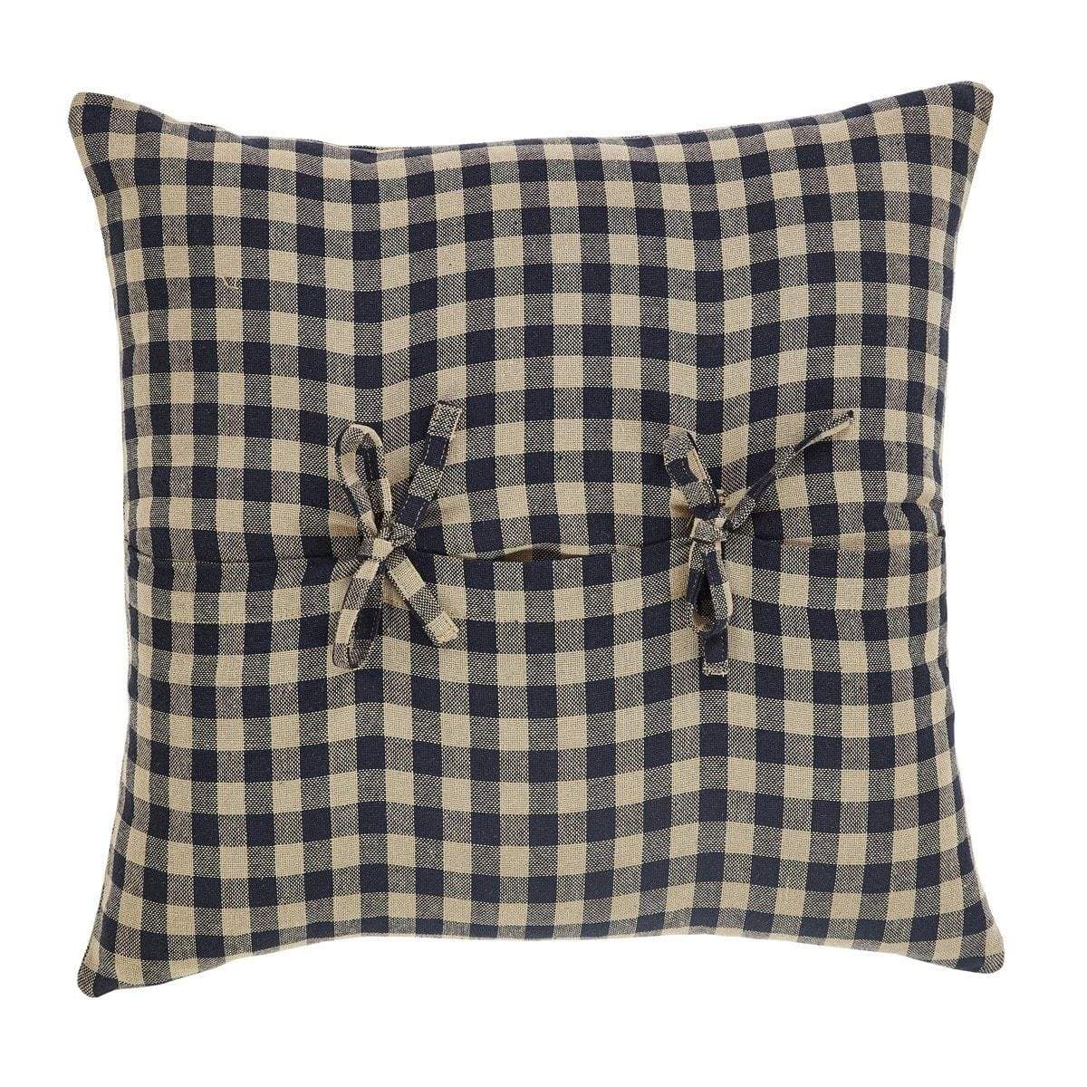 Black Check 16" Pillow